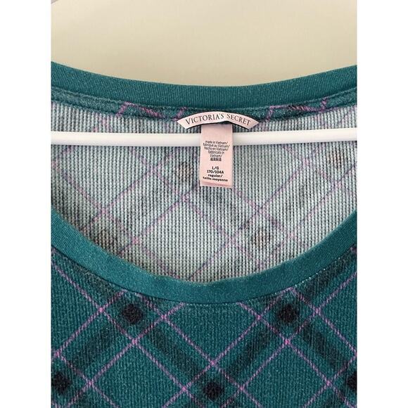 PJ Set: Victoria’s Secret Large Thermal Plaid Long Sleeve - Picture 3 of 3